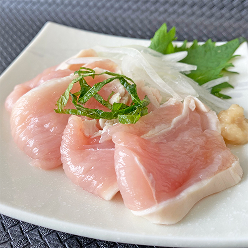 国産種鶏むねたたきスライス 約210g×10パック 《冷凍真空・生食用》