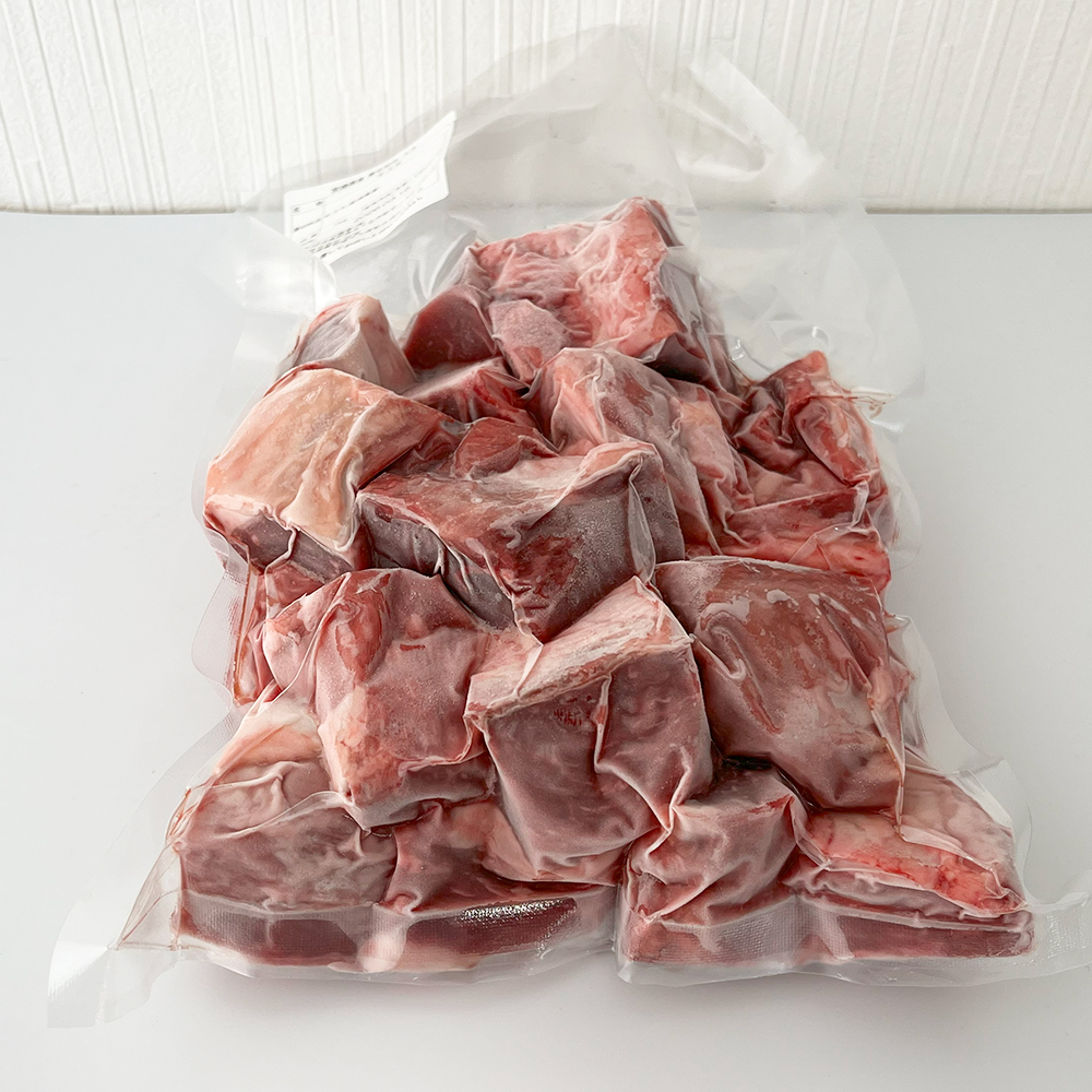 宮崎県産 黒毛和牛 すね肉(サイコロカット) 約1kg 《冷凍真空》