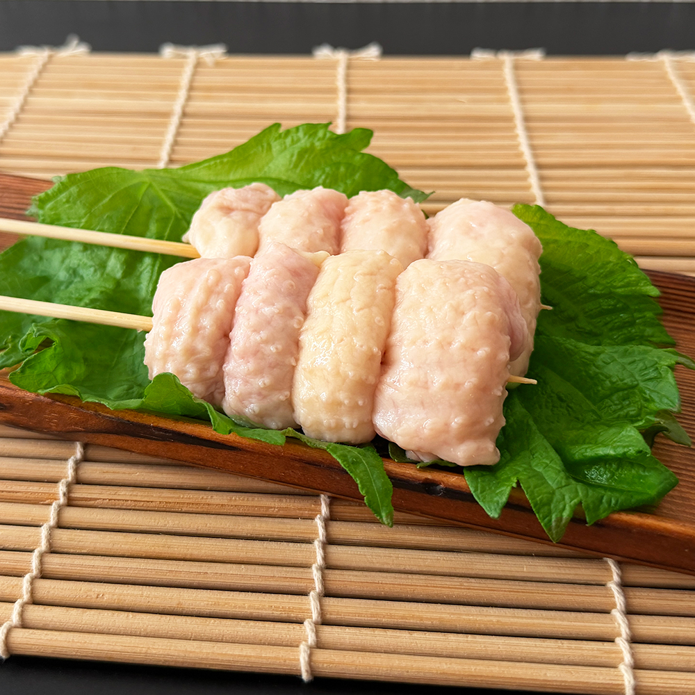 宮崎県産 若鶏 くるくる皮串 約30g×50本 《冷凍》